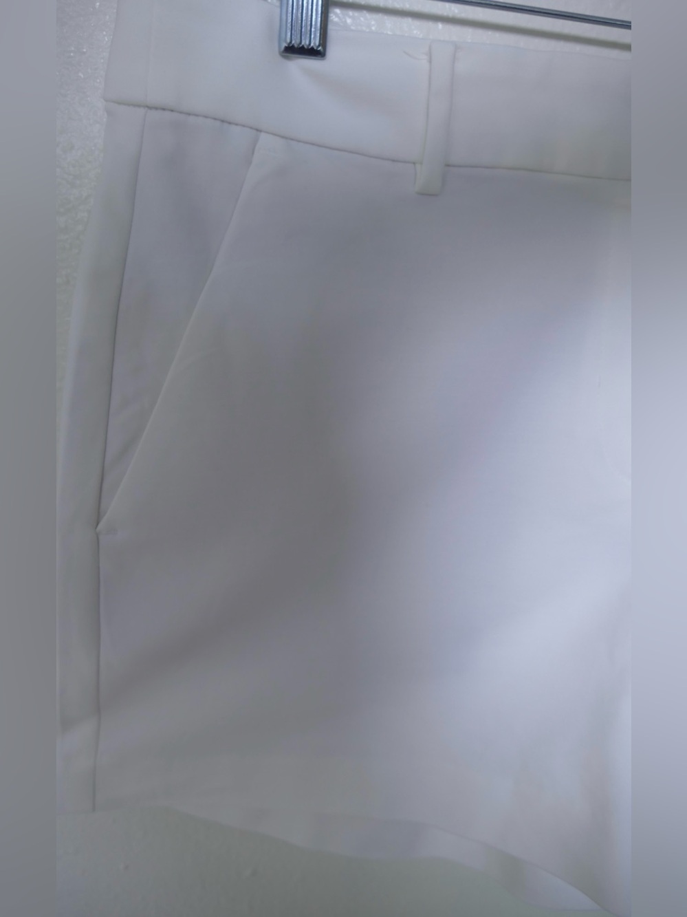 LOFT Riviera Shorts White Tailored Flat Front Career Summer Size 6